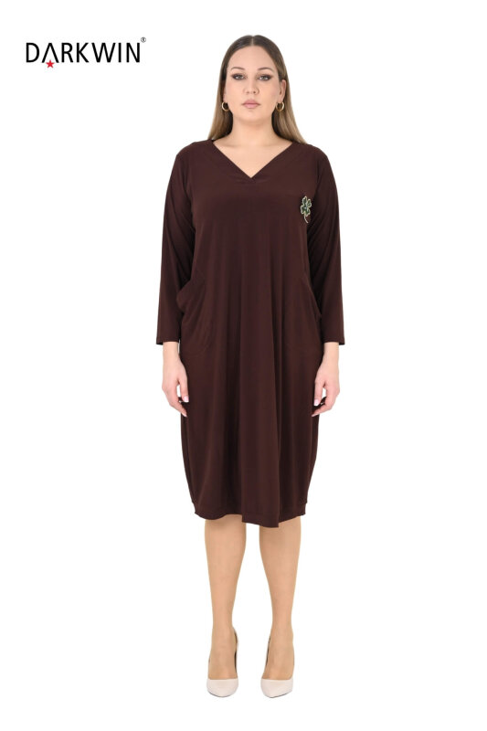 10005 DARKWIN ELBİSE KAHVE - DARKWIN