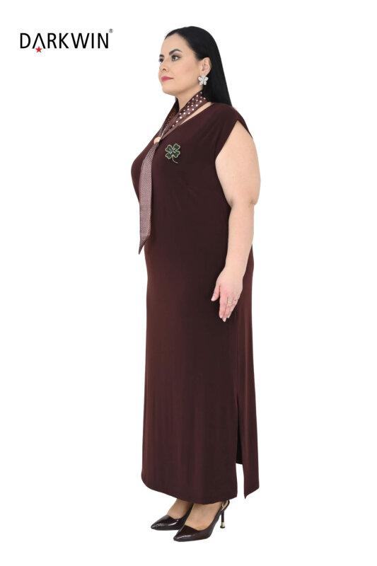 10022 DARKWIN ELBİSE KAHVE - 4