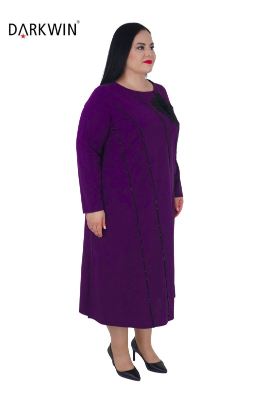 1006 CNG ELBİSE PURPLE - Thumbnail