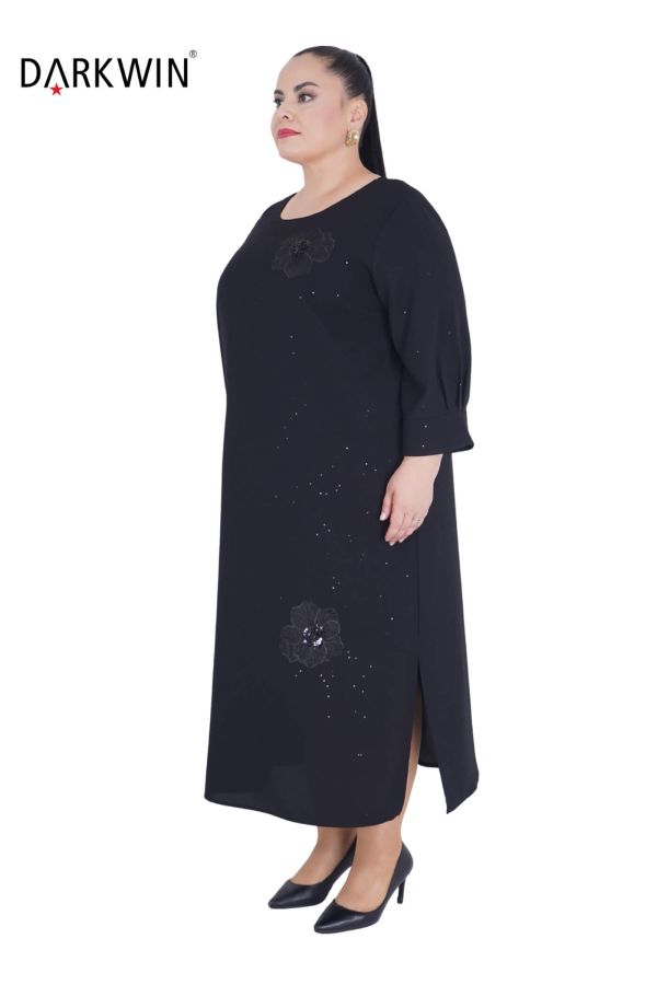 1021 CNG ELBİSE BLACK - 2