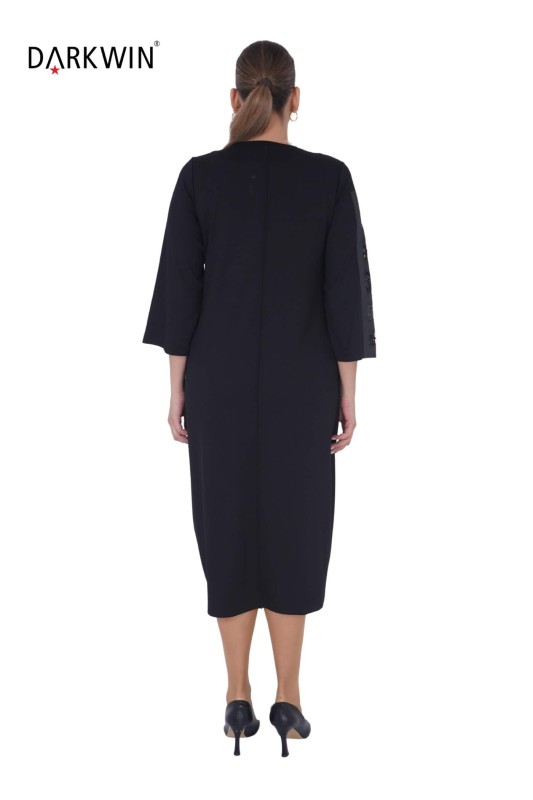 1036 CNG ELBİSE BLACK - Thumbnail