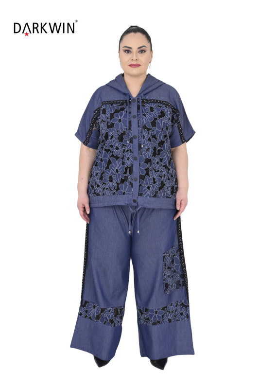 1225 DARKWIN YELEK-PANTOLON LACIVERT - DARKWIN
