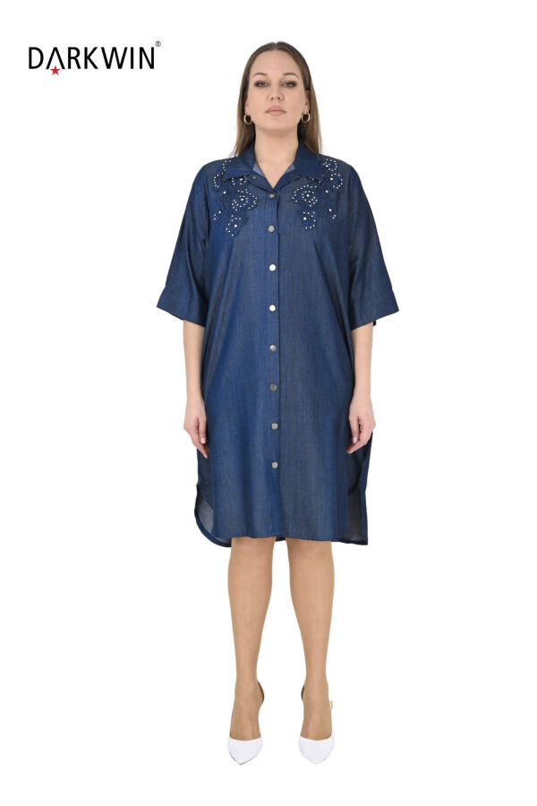 1227 DARKWIN ELBİSE LACIVERT - 1