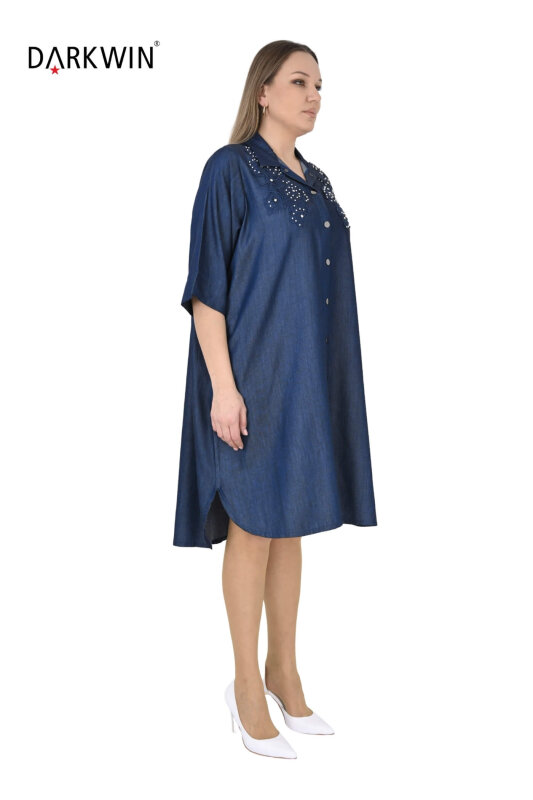 1227 DARKWIN ELBİSE LACIVERT - DARKWIN (1)