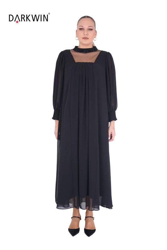 12285 DARKWIN ELBİSE SIYAH - Darkwin
