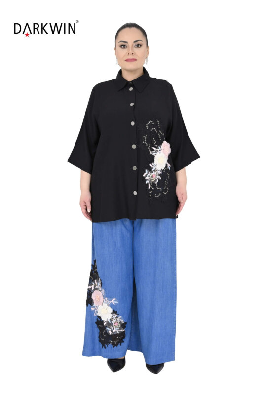 1230 DARKWIN GÖMLEK-PANTOLON SIYAH - DARKWIN