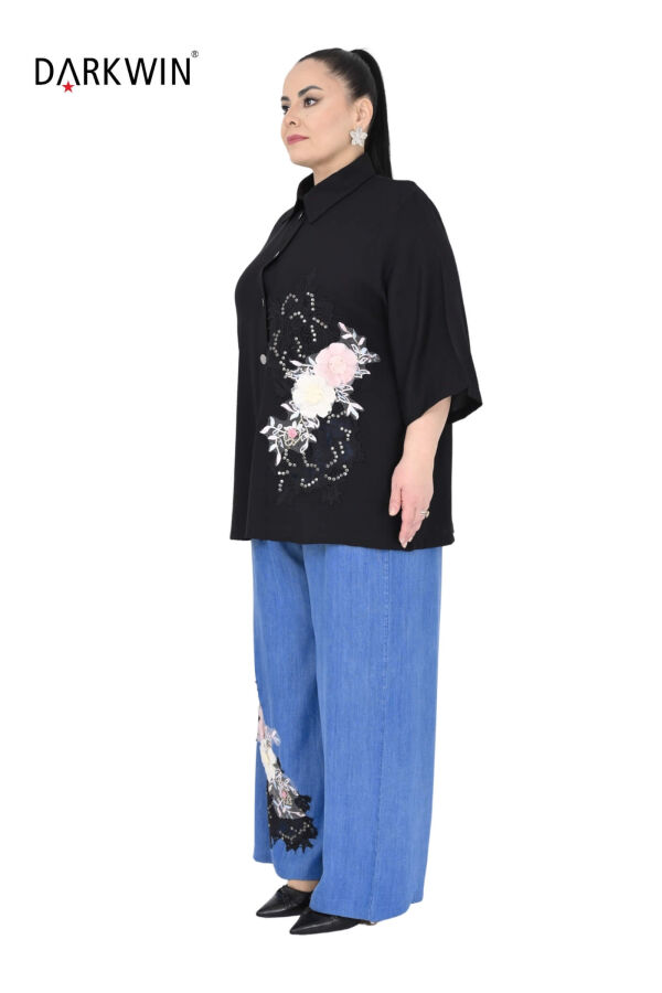 1230 DARKWIN GÖMLEK-PANTOLON SIYAH - 2