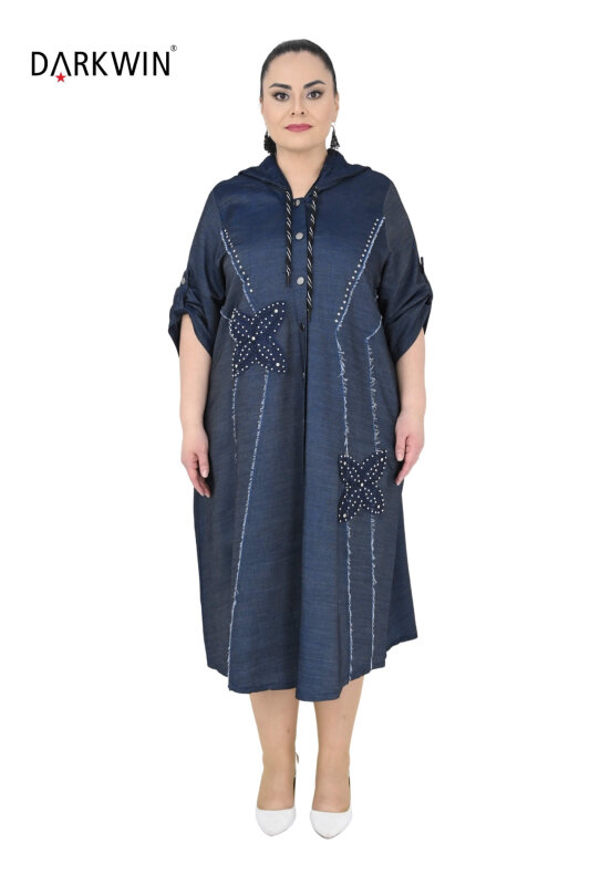 1279 DARKWIN ELBİSE LACIVERT - DARKWIN