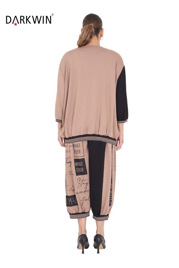 1324 DARKWIN BLUZ-PANTOLON BEJ-SİYAH - 3