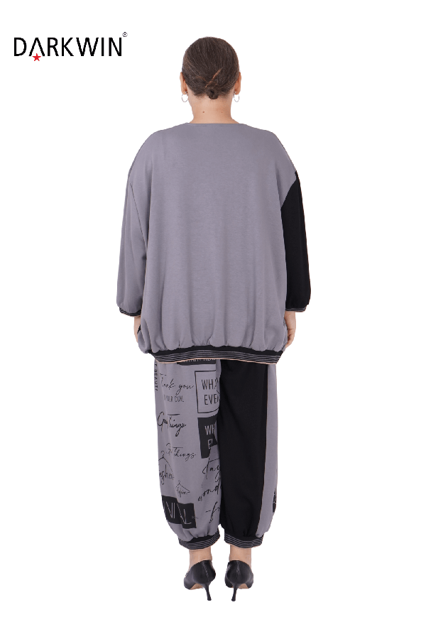 1324 DARKWIN BLUZ-PANTOLON GRI-SIYAH - 3