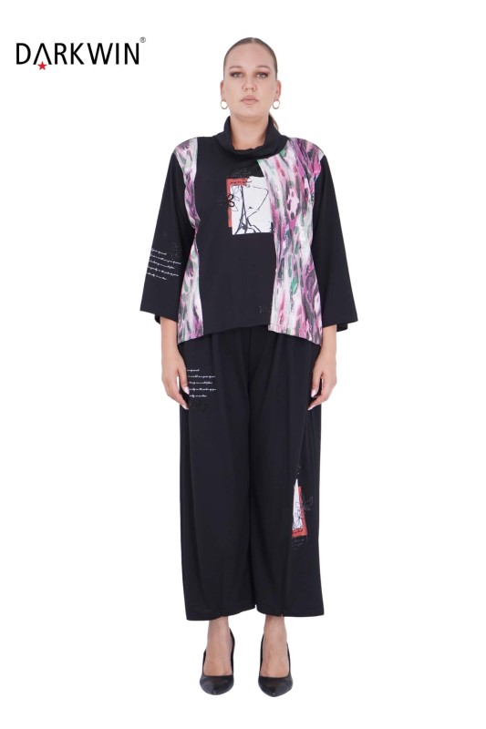 DARKWIN - 1342 DARKWIN BLUZ-PANTOLON SIYAH