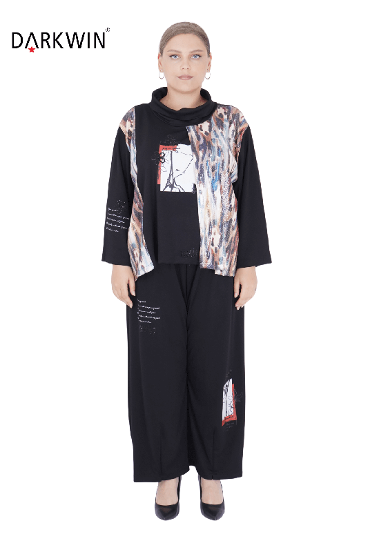 DARKWIN - 1342 DARKWIN BLUZ-PANTOLON SIYAH (1)