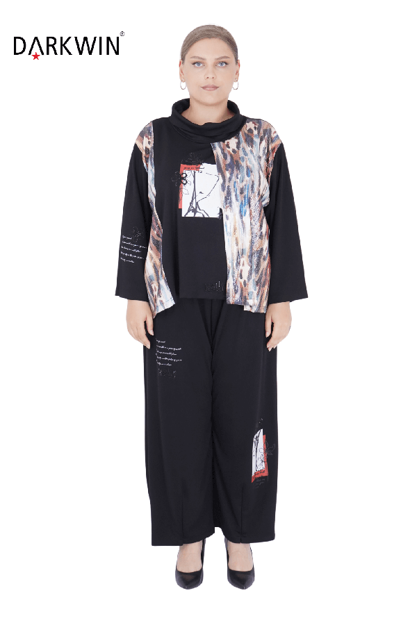 1342 DARKWIN BLUZ-PANTOLON SIYAH - 2