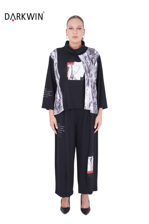 1342 DARKWIN BLUZ-PANTOLON SIYAH - 9