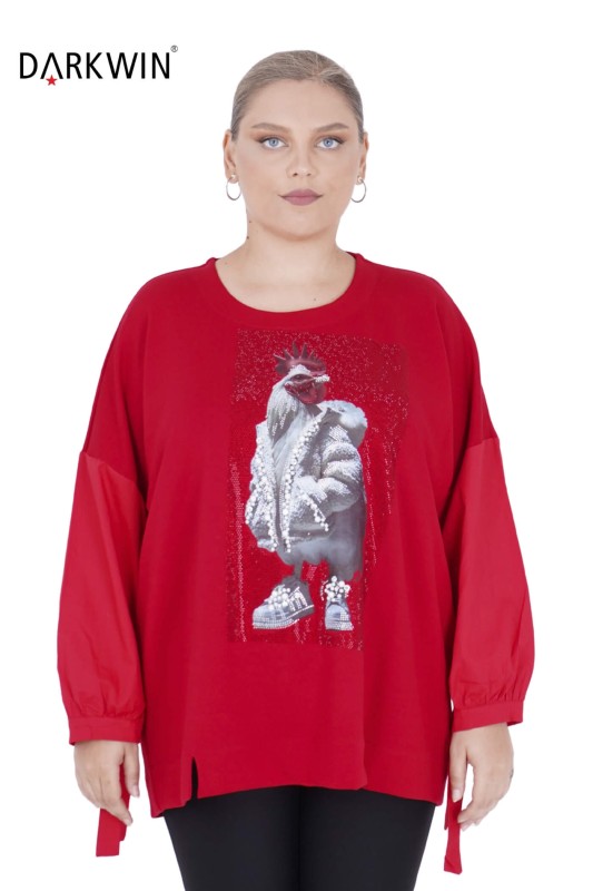 1353 DARKWIN BLUZ KIRMIZI - DARKWIN