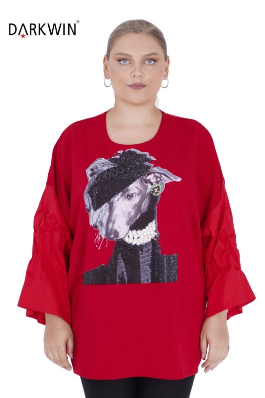 1354 DARKWIN BLUZ KIRMIZI - DARKWIN