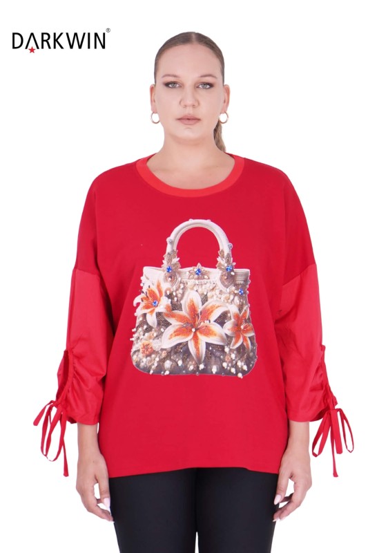 1355 DARKWIN BLUZ KIRMIZI - DARKWIN
