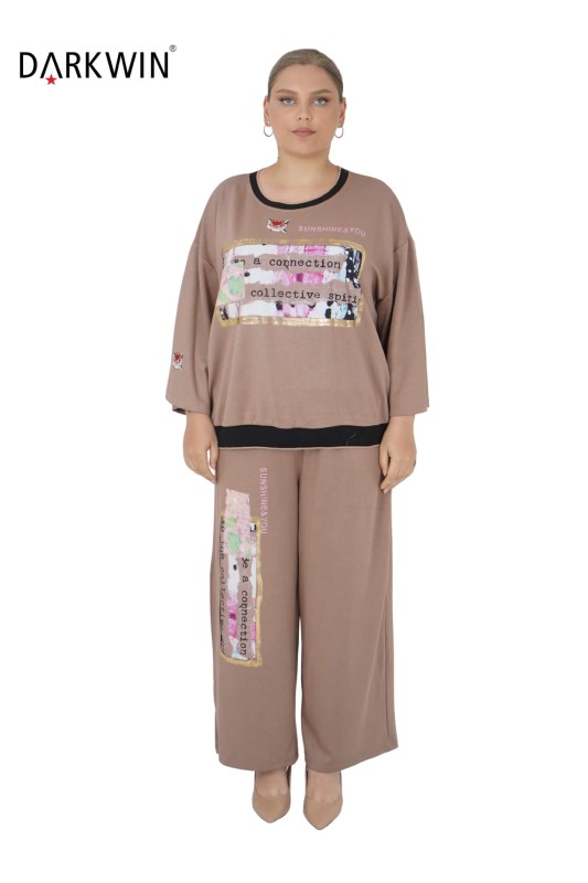 DARKWIN - 1358 DARKWIN BLUZ-PANTOLON BEJ DARKWIN - 1358 DARKWIN BLUZ-PANTOLON BEJ