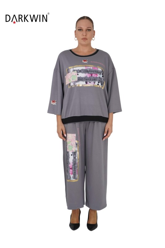 DARKWIN - 1358 DARKWIN BLUZ-PANTOLON GRI DARKWIN - 1358 DARKWIN BLUZ-PANTOLON GRI