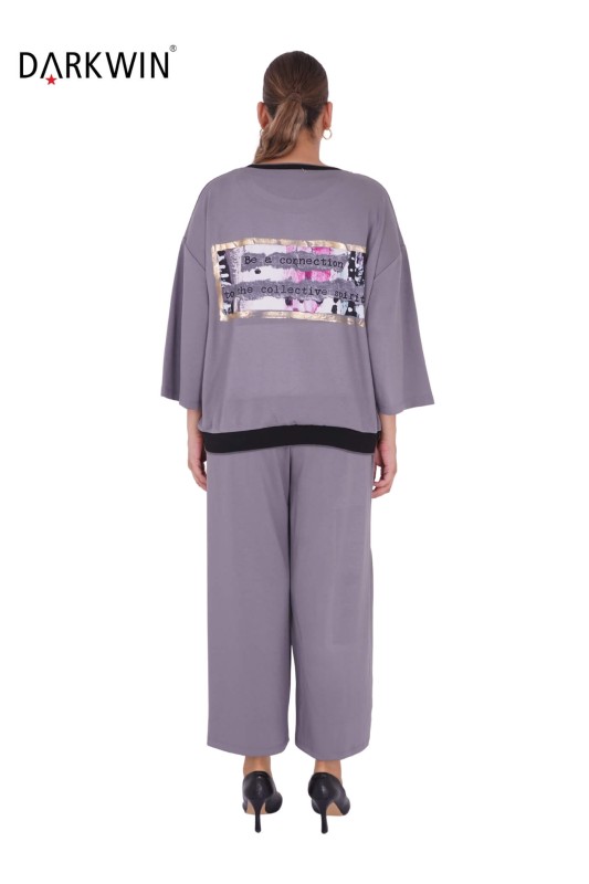 1358 DARKWIN BLUZ-PANTOLON GRI - Thumbnail