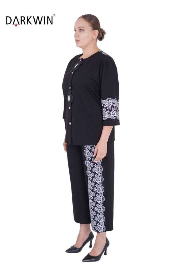 1382 DARKWIN BLUZ-PANTOLON SIYAH - 2