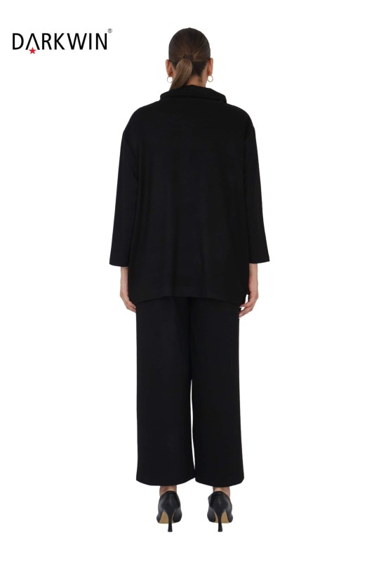 1387 DARKWIN BLUZ-PANTOLON SIYAH - Thumbnail