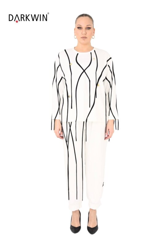 1470 DARKWIN BLUZ-PANTOLON EKRU - DARKWIN