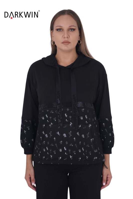 1474 DARKWIN SWEATSHIRT SIYAH - Thumbnail