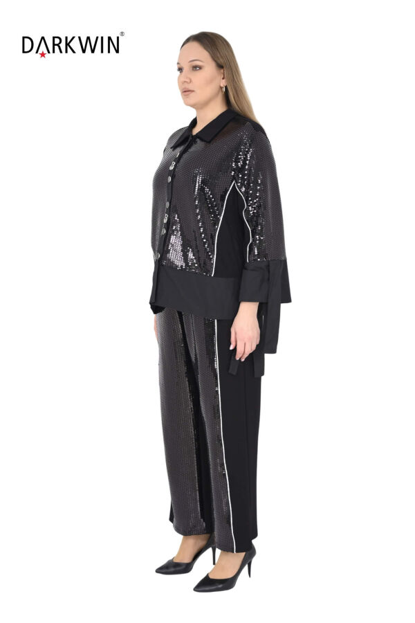 1544 DARKWIN GÖMLEK-PANTOLON SIYAH - 2