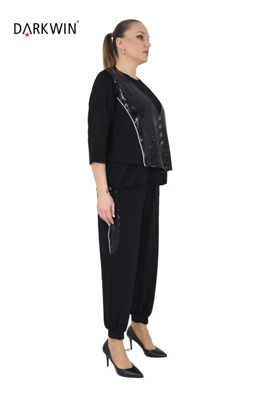 1545 DARKWIN BLUZ-PANTOLON SIYAH - DARKWIN (1)