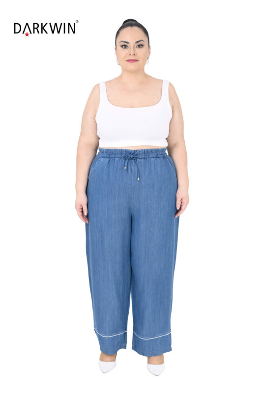 1601 DARKWIN BLUZ-PANTOLON MAVI KOT - 4