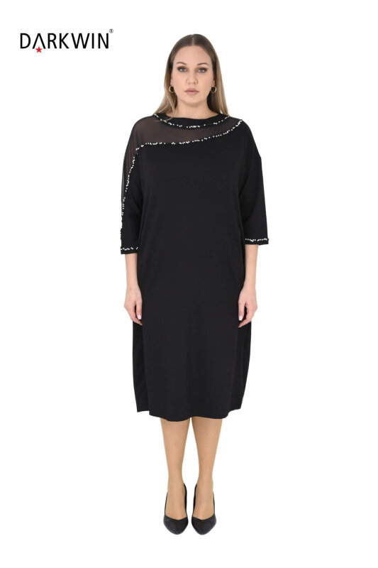 1627 DARKWIN ELBİSE SIYAH - DARKWIN
