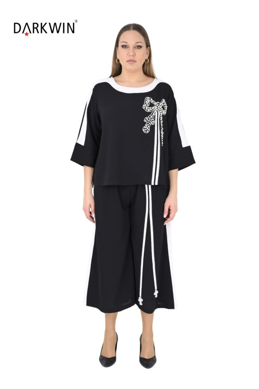 1649 DARKWIN BLUZ-PANTOLON SIYAH - DARKWIN