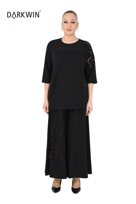 1724 DARKWIN BLUZ-PANTOLON SIYAH - DARKWIN