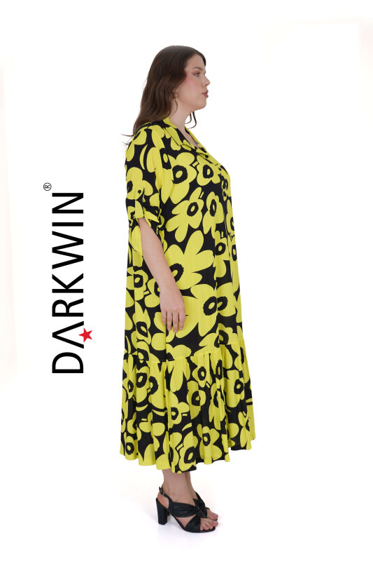 1747 DARKWIN ELBİSE SARI - Darkwin (1)