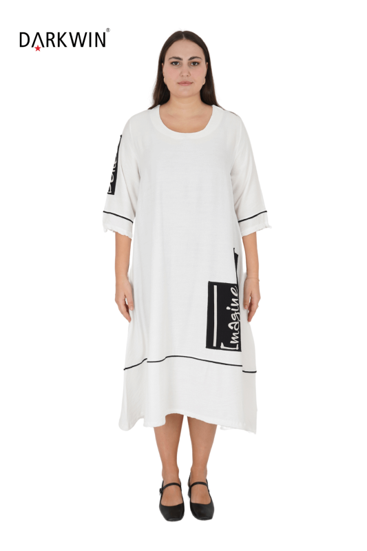 1757 DARKWIN ELBİSE BEYAZ - DARKWIN