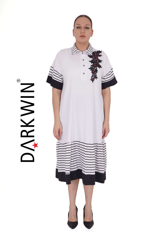 1759 DARKWIN ELBİSE BEYAZ - DARKWIN