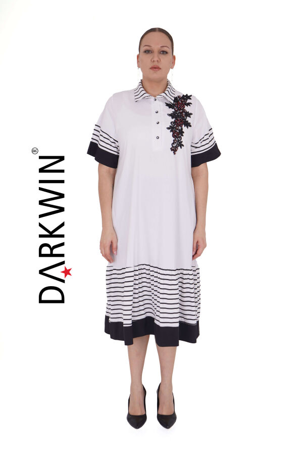 1759 DARKWIN ELBİSE BEYAZ - 1