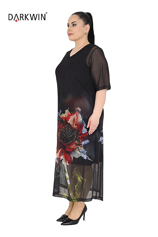 1808 DARKWIN ELBİSE SIYAH - DARKWIN (1)