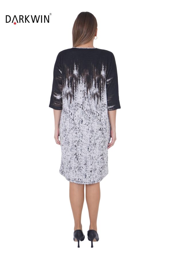 2022 DARKWIN ELBİSE EKRU-KAHVE - 3