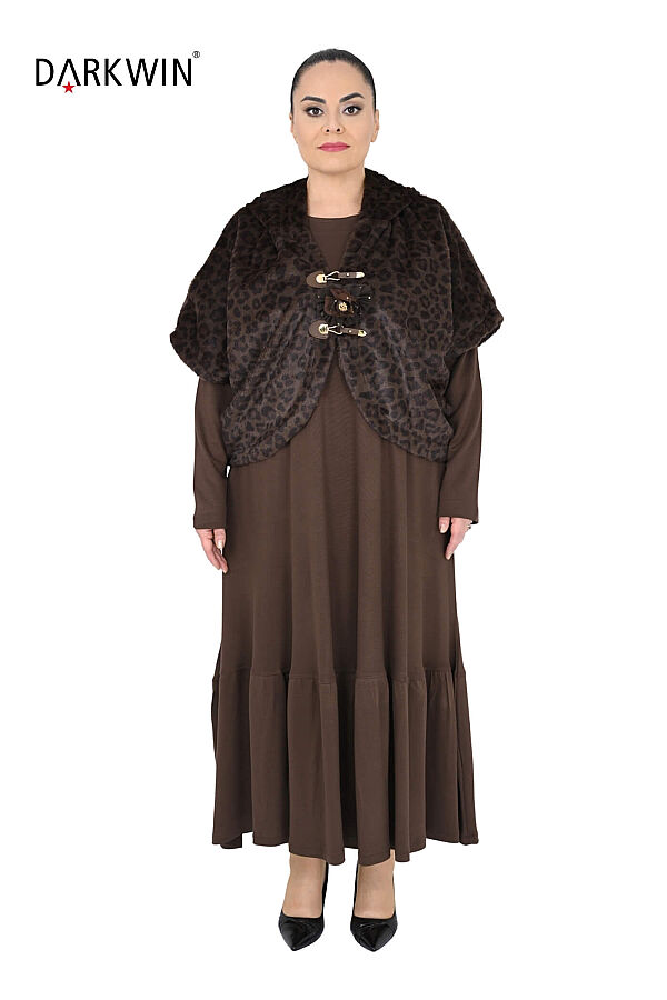 2105 DARKWIN ELBİSE-BOLERO KAHVE - 1