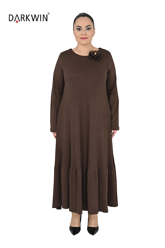 2105 DARKWIN ELBİSE-BOLERO KAHVE - 5