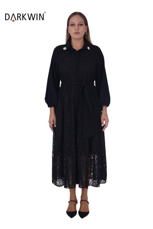 216229 DARKWIN ELBİSE SIYAH - Darkwin