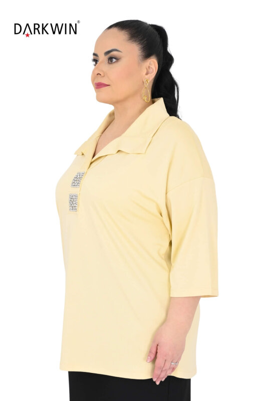 2402-4 M.LONGA BLUZ SARI - MAYA LONGA (1)