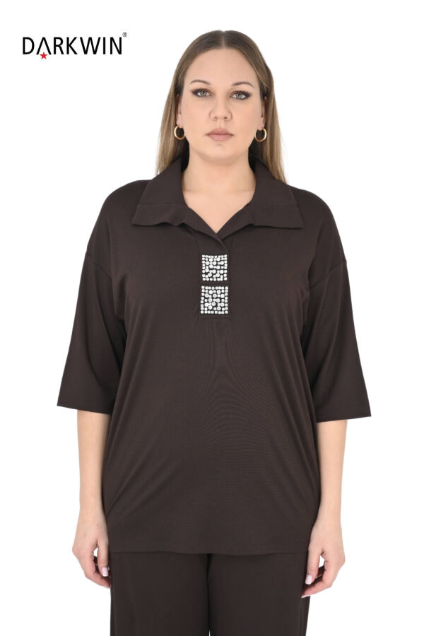 2402-7 M.LONGA BLUZ KAHVE - 1