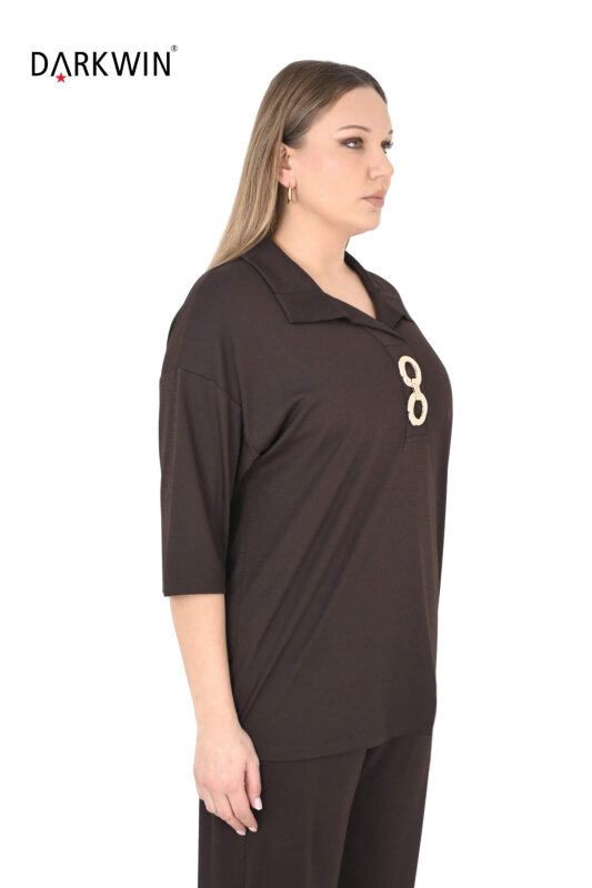 2403-7 M.LONGA BLUZ KAHVE - MAYA LONGA (1)