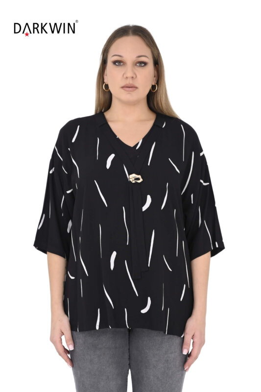 2405 M.LONGA BLUZ SIYAH - MAYA LONGA