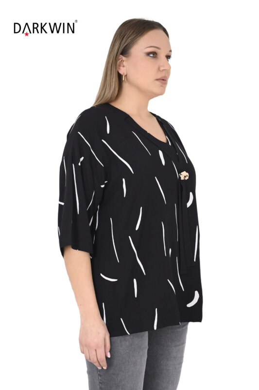 2405 M.LONGA BLUZ SIYAH - MAYA LONGA (1)