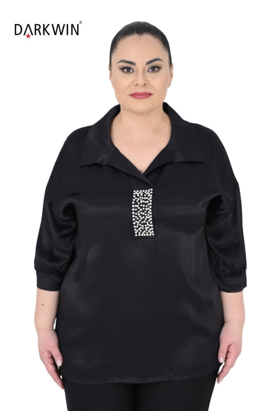 2407 M.LONGA BLUZ SIYAH - MAYA LONGA