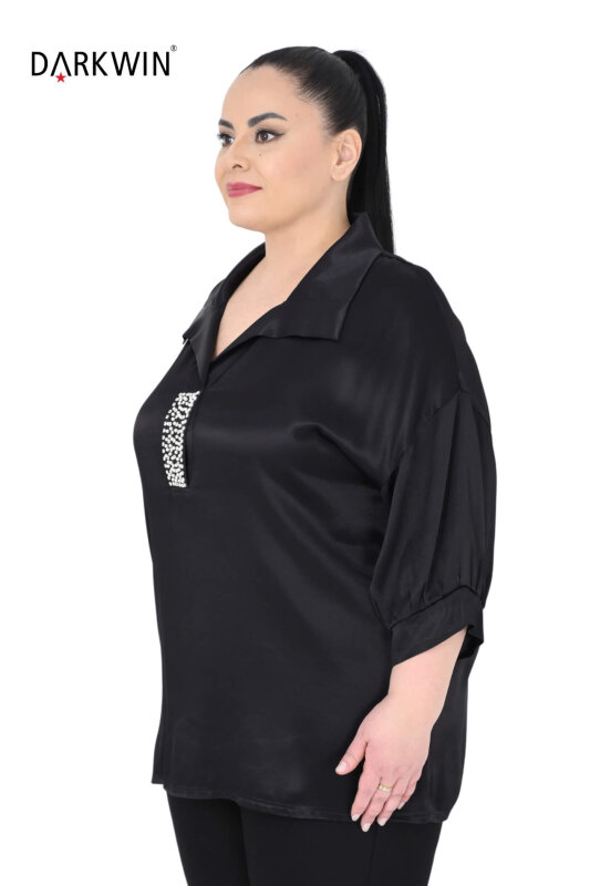 2407 M.LONGA BLUZ SIYAH - MAYA LONGA (1)